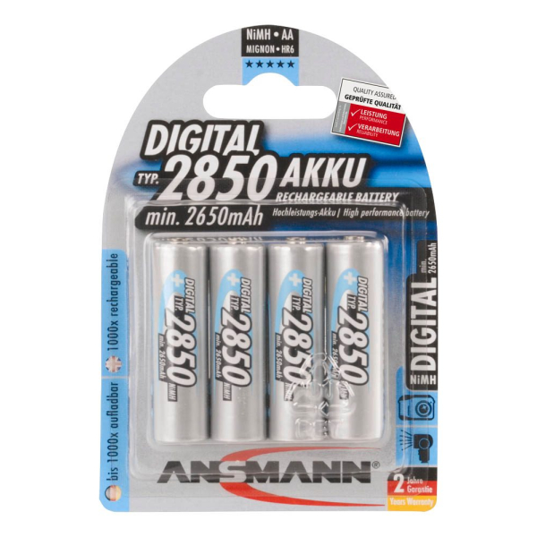 4013674350926 - 5035092 Akkus -Universal- 1x4 Ansmann NiMH Akku 2850 Mignon AA 2650 mAh DIGITAL 5035092 4013674350926