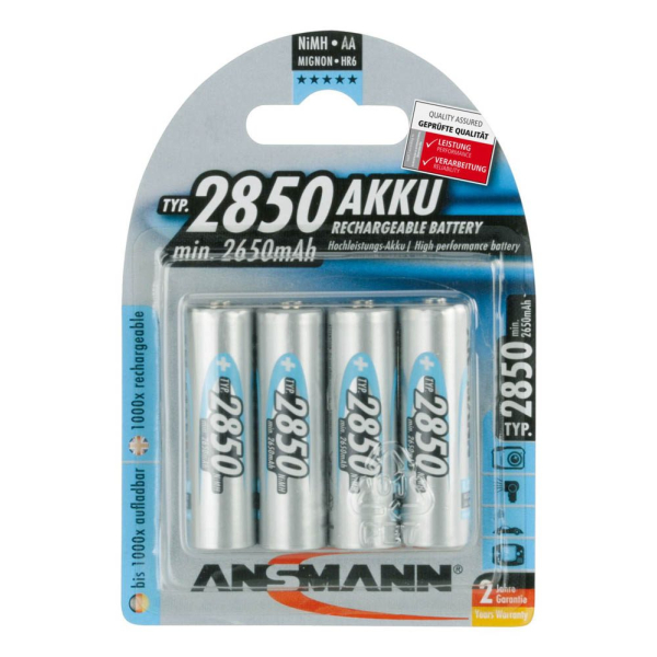 4013674352128 - 5035212 Akkus -Universal- 1x4 Ansmann NiMH Akku 2850 Mignon AA 2650 mAh 5035212 4013674352128