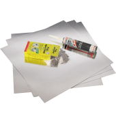 magnetowand-Platten auf Tapete weiß 500x500x0,5 2qm