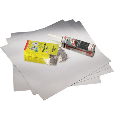 magnetowand-Platten auf Tapete weiß 500x500x0,5 2qm