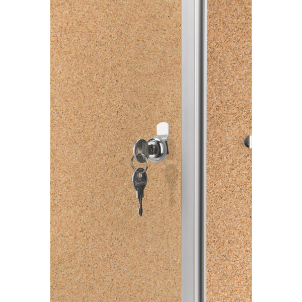 4013695034607 - Schaukasten SP 1215024 4xA4 (A2) braun silber Kork pinnbar 4013695034607 Magnetoplan