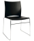 Besucherstuhl W-Chair, schwarz / chrom, ohne Armlehnen, Kufengestell