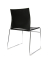 Besucherstuhl W-Chair, schwarz / chrom, ohne Armlehnen, Kufengestell