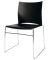 Besucherstuhl W-Chair, schwarz / chrom, ohne Armlehnen, Kufengestell