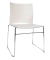 Besucherstuhl W-Chair, weiß / chrom, ohne Armlehnen, Kufengestell