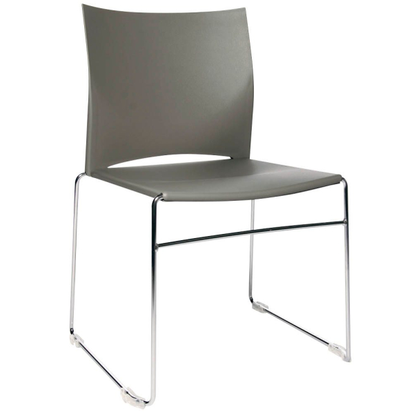 4014296066141 - W-Chair grau Besucherstühle ungepolstert ohne armlehnen 4014296066141 CH490-3 4 Stück 4014296066141 - W-Chair grau Besucherstühle ungepolstert ohne armlehnen 4014296066141 CH490-3 4 Stück