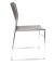 Besucherstuhl W-Chair, grau / chrom, ohne Armlehnen, Kufengestell