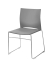 Besucherstuhl W-Chair, grau / chrom, ohne Armlehnen, Kufengestell