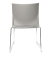 Besucherstuhl W-Chair, grau / chrom, ohne Armlehnen, Kufengestell