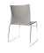 Besucherstuhl W-Chair, grau / chrom, ohne Armlehnen, Kufengestell