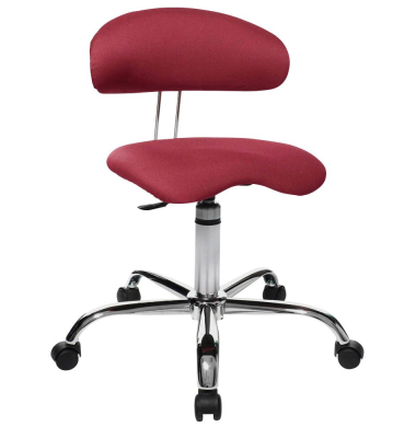 Hocker ST290W51 Sitness 40, rot, mit Rollen, höhenverstellbar, bis 110kg