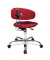 Hocker ST290W51 Sitness 40, rot, mit Rollen, höhenverstellbar, bis 110kg