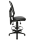 Arbeitsdrehstuhl Tec 80 mit Fußring und Bodengleiter schwarz