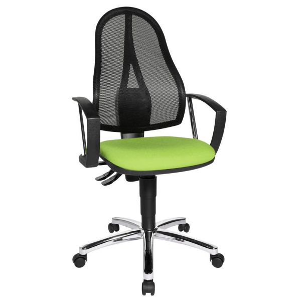 4014296238326 - Bürostuhl Point 60 Netz Plus G050 Stoff grün Gestell chrom 4014296238326 - Bürostuhl Point 60 Netz Plus G050 Stoff grün Gestell chrom