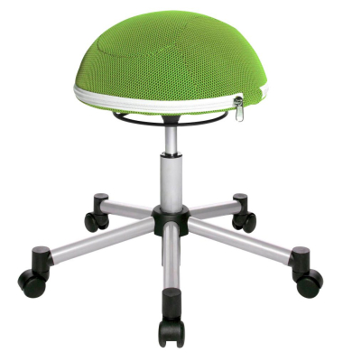 Ballsitz SH17BB5 Sitness Half Ball, grün, mit Rollen, höhenverstellbar, bis 110kg