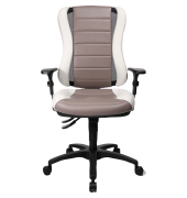 Bürodrehstuhl Head Point RS, weiß/grau, mit Armlehnen, bis 110kg