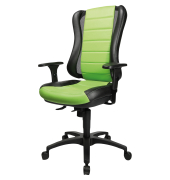 B&uuml;rodrehstuhl Head Point RS, schwarz/gr&uuml;n / schwarz, mit Armlehnen, bis 110kg, ohne Kopfst&uuml;tze