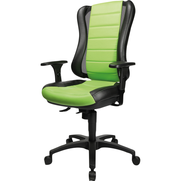 4014296274003 - Bürodrehstuhl Head Point RS schwarz grün mit Armlehnen bis 110kg 4014296274003 Topstar