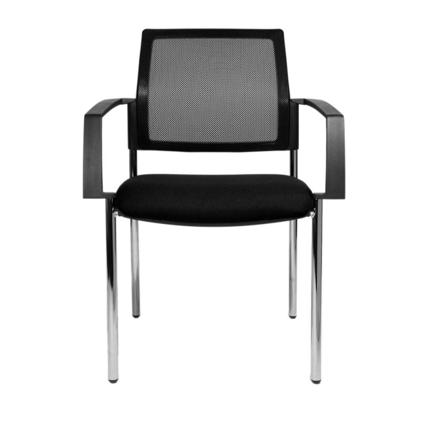 4014296291765 - Besucherstuhl BtoB 10 schwarz chrom mit Armlehnen 4-Fuß-Gestell 4014296291765 2 Stück 4014296291765 - Besucherstuhl BtoB 10 schwarz chrom mit Armlehnen 4-Fuß-Gestell 4014296291765 2 Stück