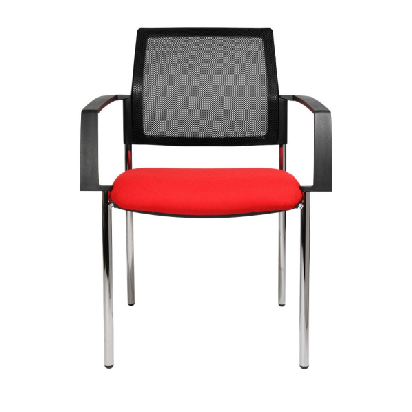 4014296291772 - Besucherstuhl BtoB 10 rot schwarz chrom mit Armlehnen 4-Fuß-Gestell 4014296291772 2 Stück 4014296291772 - Besucherstuhl BtoB 10 rot schwarz chrom mit Armlehnen 4-Fuß-Gestell 4014296291772 2 Stück