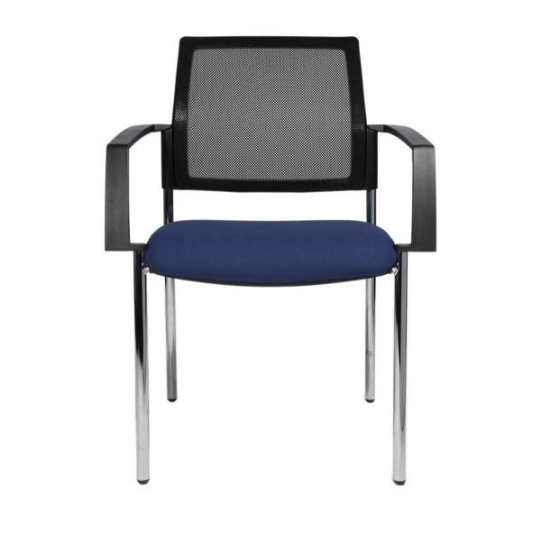 4014296291789 - Besucherstuhl BtoB 10 blau schwarz chrom mit Armlehnen 4-Fuß-Gestell 4014296291789 2 Stück 4014296291789 - Besucherstuhl BtoB 10 blau schwarz chrom mit Armlehnen 4-Fuß-Gestell 4014296291789 2 Stück