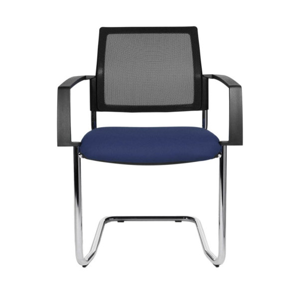 4014296291864 - Besucherstuhl BtoB 20 blau schwarz chrom mit Armlehnen Freischwinger 4014296291864 2 Stück 4014296291864 - Besucherstuhl BtoB 20 blau schwarz chrom mit Armlehnen Freischwinger 4014296291864 2 Stück