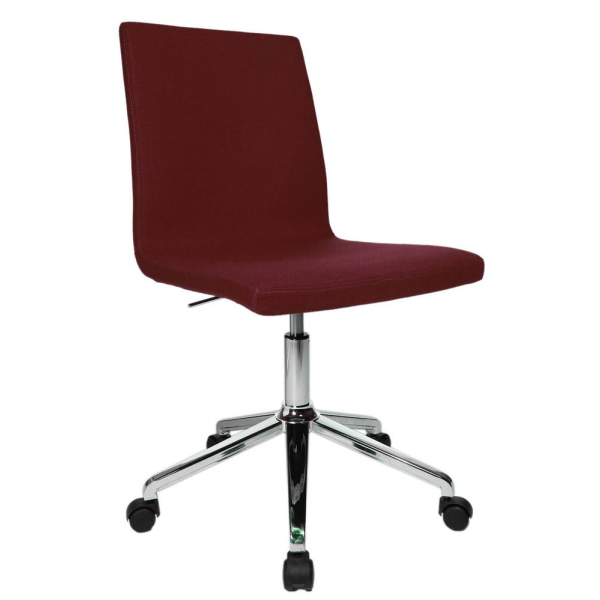 4014296302898 - Besucherstuhl CUBE bordeaux   chrom ohne Armlehnen 5-Fuß-Gestell 4014296302898 Topstar