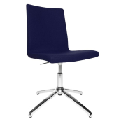 Visitor Cube blau Besucherstuhl EA290L58 gepolstert mit Stoffbezug ohne Armlehnen