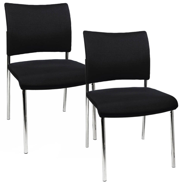 4014296316581 - Besucherstuhl Visit 10 schwarz   chrom ohne Armlehnen 4-Fuß-Gestell 4014296316581 2 Stück