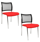 Visit 10 Net Besucherstühle rot NV290 G210