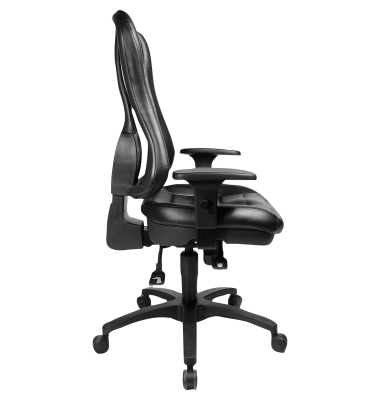 B&uuml;rodrehstuhl Head Point RS, schwarz / schwarz, mit Armlehnen, bis 110kg, ohne Kopfst&uuml;tze
