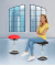 Hocker SU49G21 Sitness Bob basic, rot, höhenverstellbar, bis 110kg