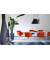 Besuchersessel SFH 1.0, orange / Edelstahl matt, mit Armlehnen, Fußkreuz