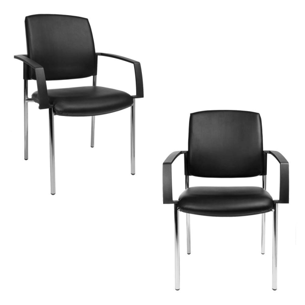 4014296473536 - BtoB 10 Besucherstühle schwarz Kunstleder BB190A D10 4014296473536 BB190A D10 2 Stück 4014296473536 - BtoB 10 Besucherstühle schwarz Kunstleder BB190A D10 4014296473536 BB190A D10 2 Stück