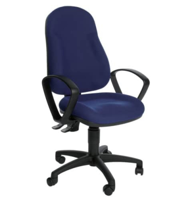 Bürodrehstuhl Wellpoint 10 ohne Armlehnen blau 