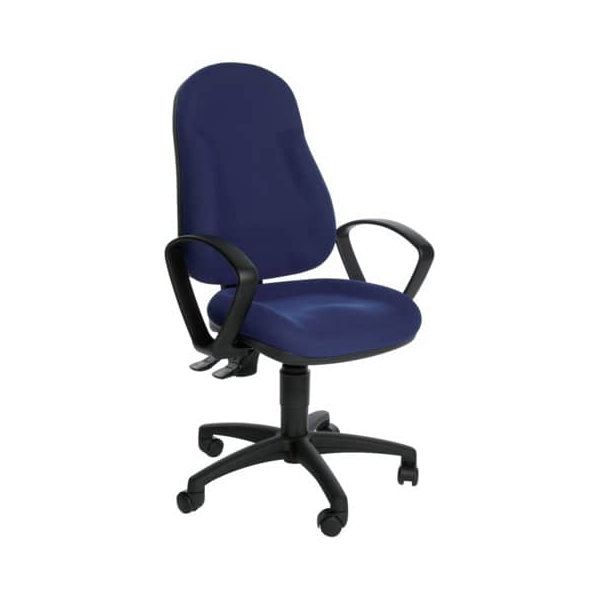 4014296645667 - Bürodrehstuhl Wellpoint 10 ohne Armlehnen blau  4014296645667 Topstar