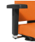 Bürodrehstuhl Lightstar 10 ohne Armlehnen orange