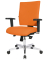 Bürodrehstuhl Lightstar 10 ohne Armlehnen orange