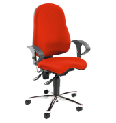 Bürodrehstuhl Sitness 10 mit Armlehnen rot