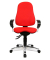 Bürodrehstuhl Sitness 10 mit Armlehnen rot