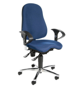 Bürodrehstuhl Sitness 10 mit Armlehnen blau