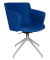Besuchersessel SFH 1.0, royalblau / Edelstahl matt, mit Armlehnen, Fußkreuz