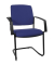 Besucherstuhl BtoB 20, blau / schwarz, mit Armlehnen, Freischwinger