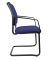 Besucherstuhl BtoB 20, blau / schwarz, mit Armlehnen, Freischwinger