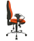 Bürostuhl Support Syncro Deluxe, orange / chrom, mit Armlehnen, bis 110kg