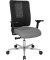Bürostuhl Sitness Open X (N) Deluxe Alu mit Schiebesitz, hellgrau/schwarz / silber, mit Armlehnen, bis 110kg