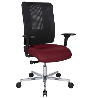 Sitness Open X (N) Deluxe Alu mit Schiebesitz Bürostuhl rot