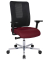 Bürostuhl Sitness Open X (N) Deluxe Alu mit Schiebesitz, bordeaux/schwarz / silber, mit Armlehnen, bis 110kg