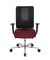 Bürostuhl Sitness Open X (N) Deluxe Alu mit Schiebesitz, bordeaux/schwarz / silber, mit Armlehnen, bis 110kg