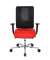 Bürostuhl Sitness Open X (N) Deluxe Alu mit Schiebesitz, rot/schwarz / silber, mit Armlehnen, bis 110kg